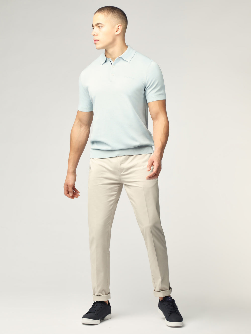 Knitwear Ben Sherman Signature Short Sleeve Polo Bleu | PRH-00319549